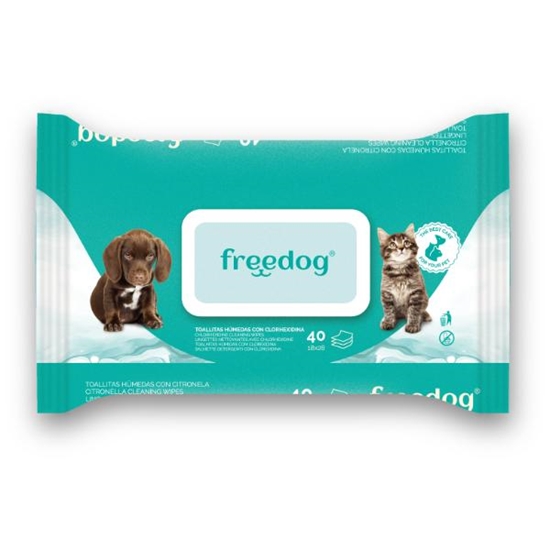 Picture of Freedog Baby Powder Pet Wipes – 40-Pack